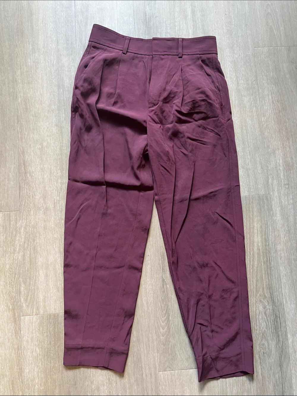 Everlane Burgundy Tailored Dress Pants